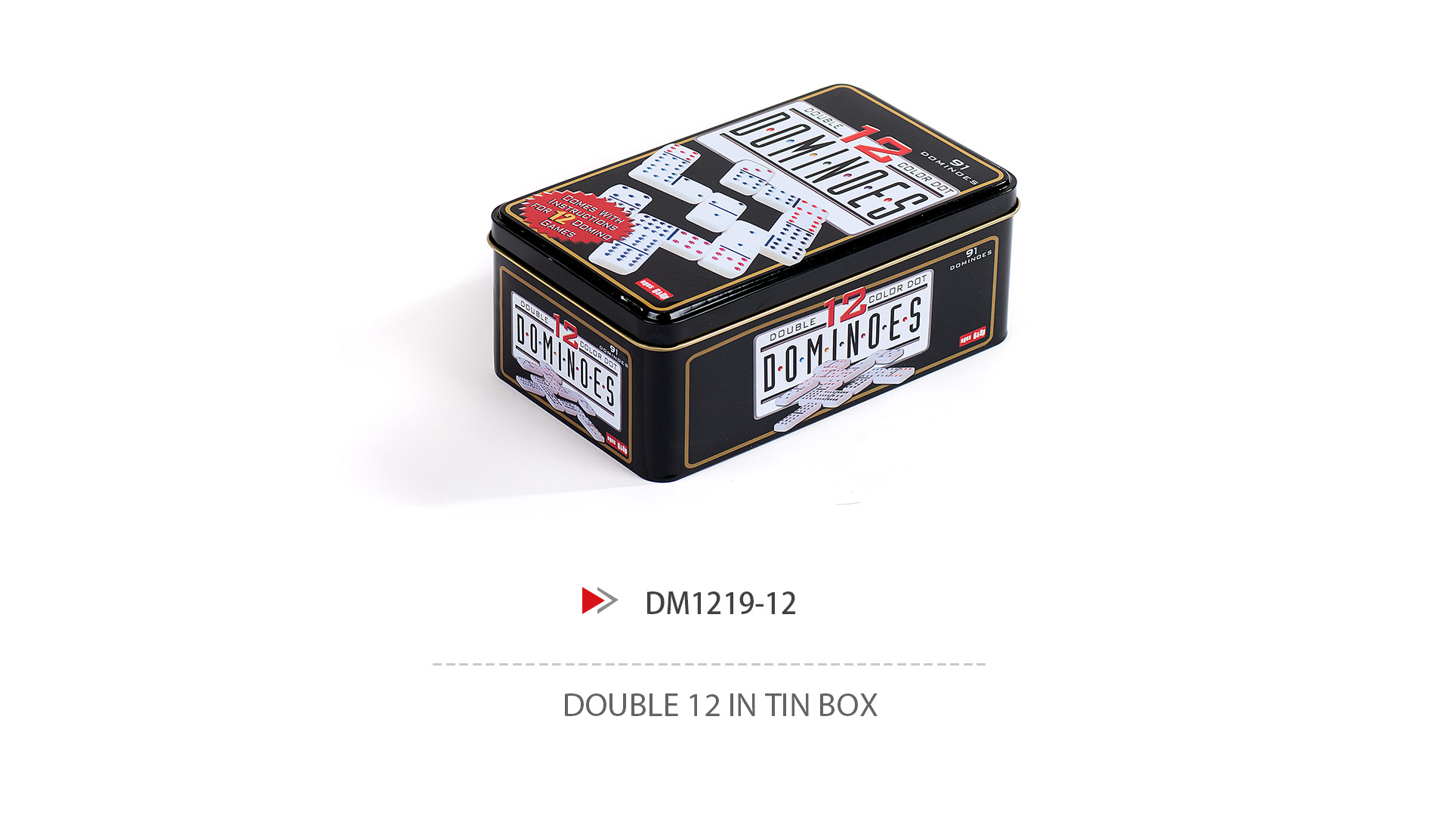 DM1219-12 DOUBLE 12 IN TIN BOX